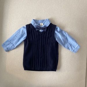 H&M Baby Boy’s Shirt & Sweater Vest Set 9-12M